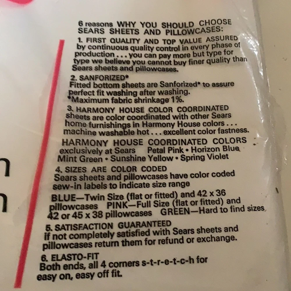 SEARS COTTON MUSLIN FULL FLAT SHEET 81X108”